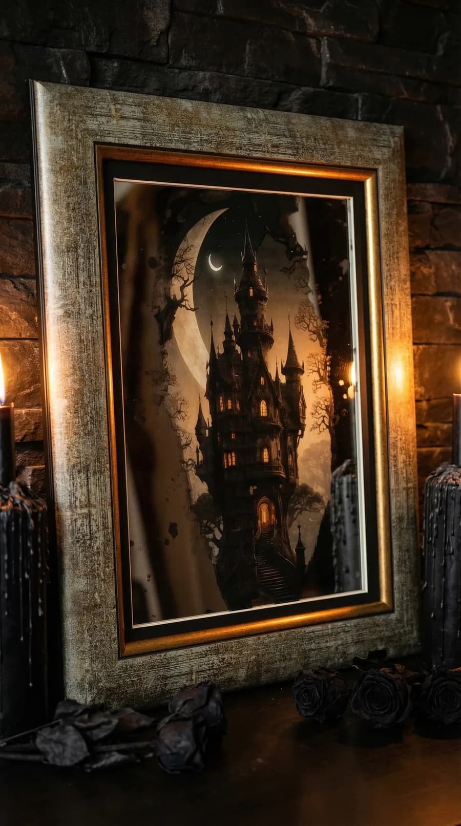 Haunted Castle Églomisé Mirror